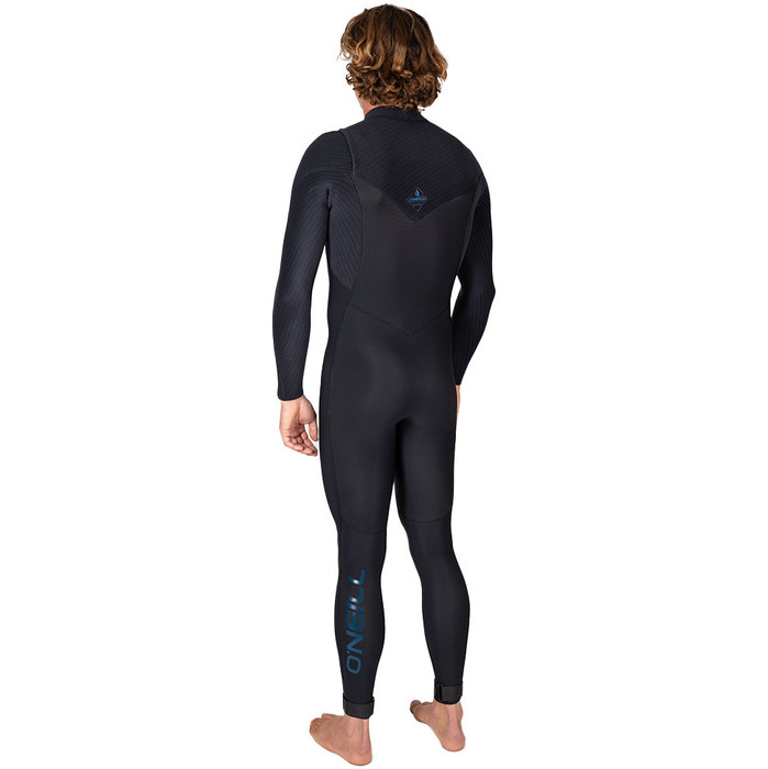 2024 O'Neill Mens Hyperfreak Wind 3/2mm+ Chest Zip Wetsuit 5605 - Black